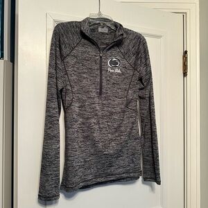 Under Armour Penn State Gray Semi-Fitted Quarter Zip, Size Small, Gently Worn